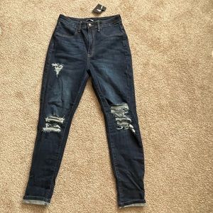 Fashionnova Dark Denim Ripped Jeans